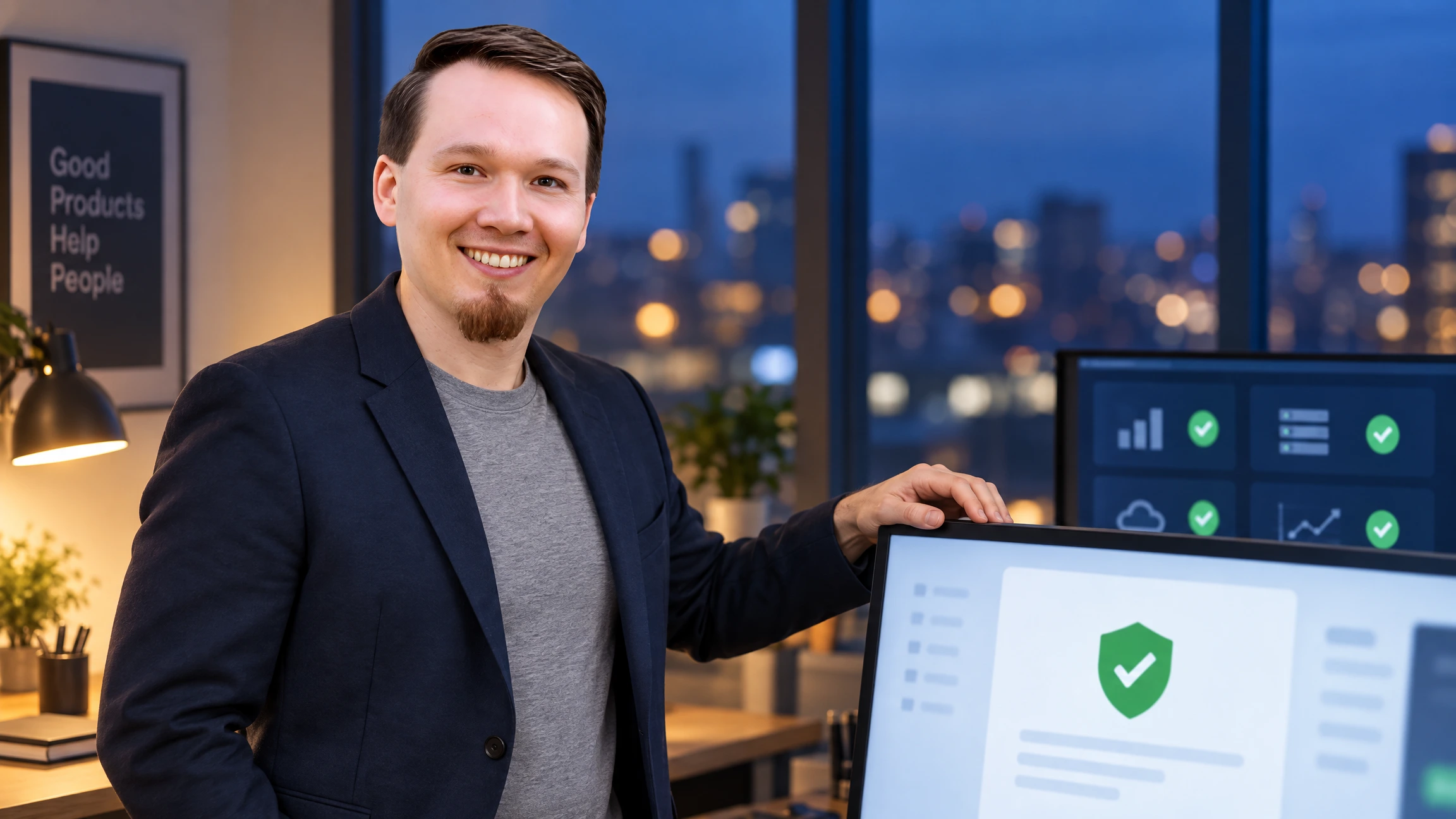 Robert Skawinski im Büro – WordPress gehackt Robert Skawinski, Geschäftsführer der SKAWINSKI GmbH, im Büro – WordPress gehackt? Sauber ist die Seite erst, wenn die Ursache behoben ist